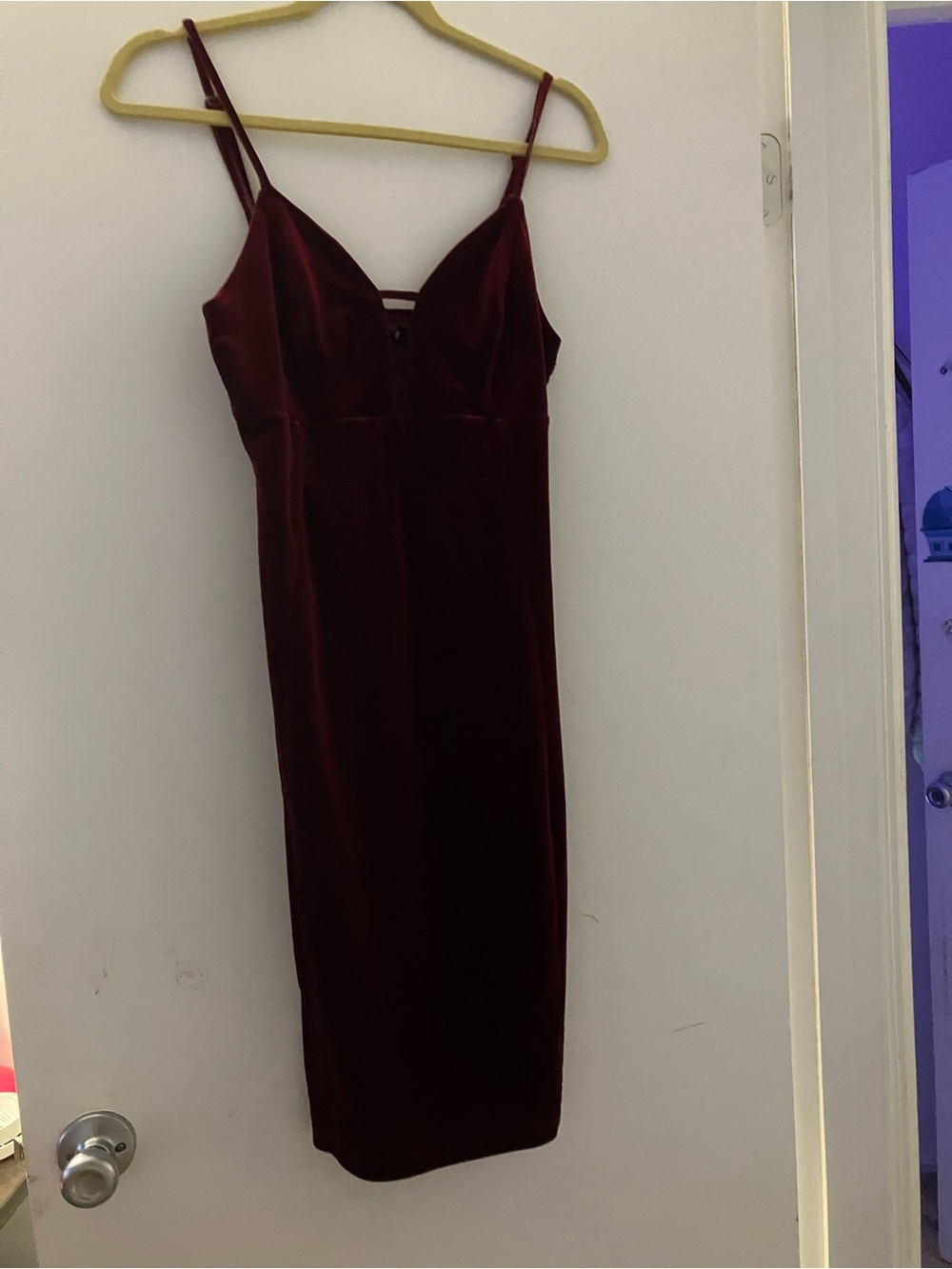 Red velvet dress